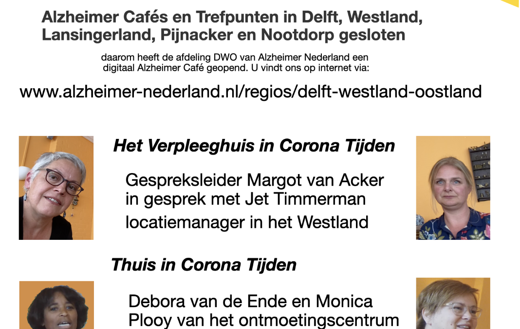 Digitaal Alzheimer Café – corona thuis / verpleeghuis